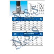 25NB PIPE FITTING-25YY RAILING FLANGE GALVANISED STEEL CLAMP
